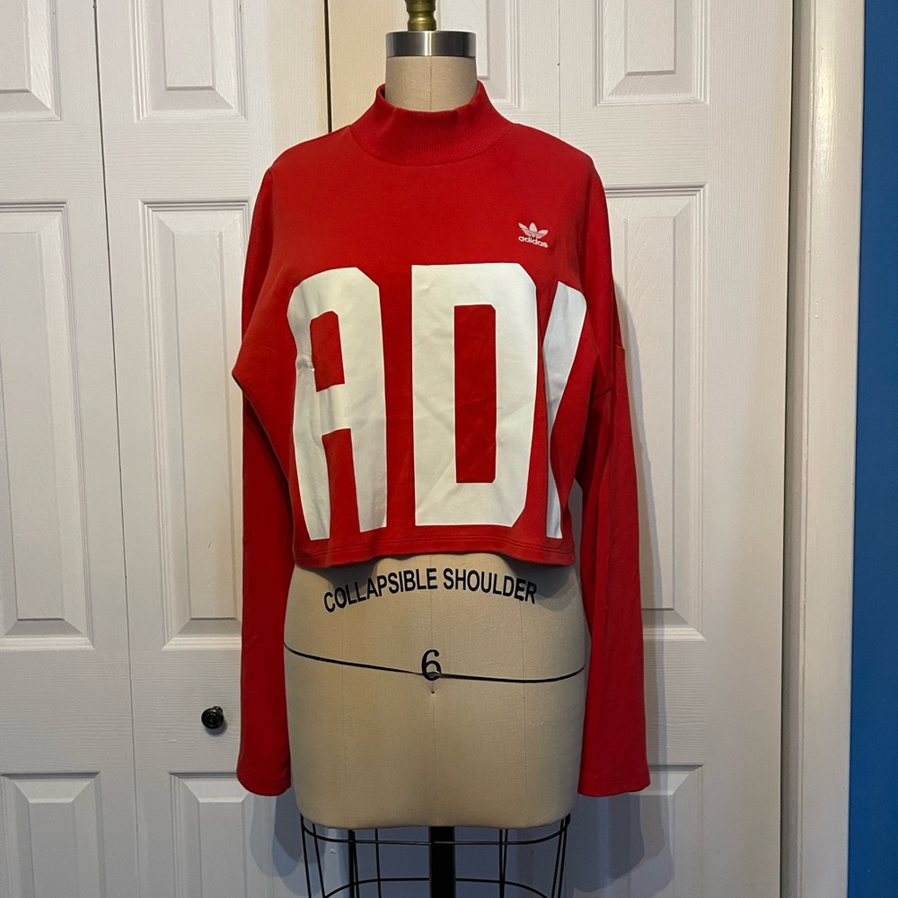 ADIDAS BOLD AGE MOCK NECK CROPPED TOP